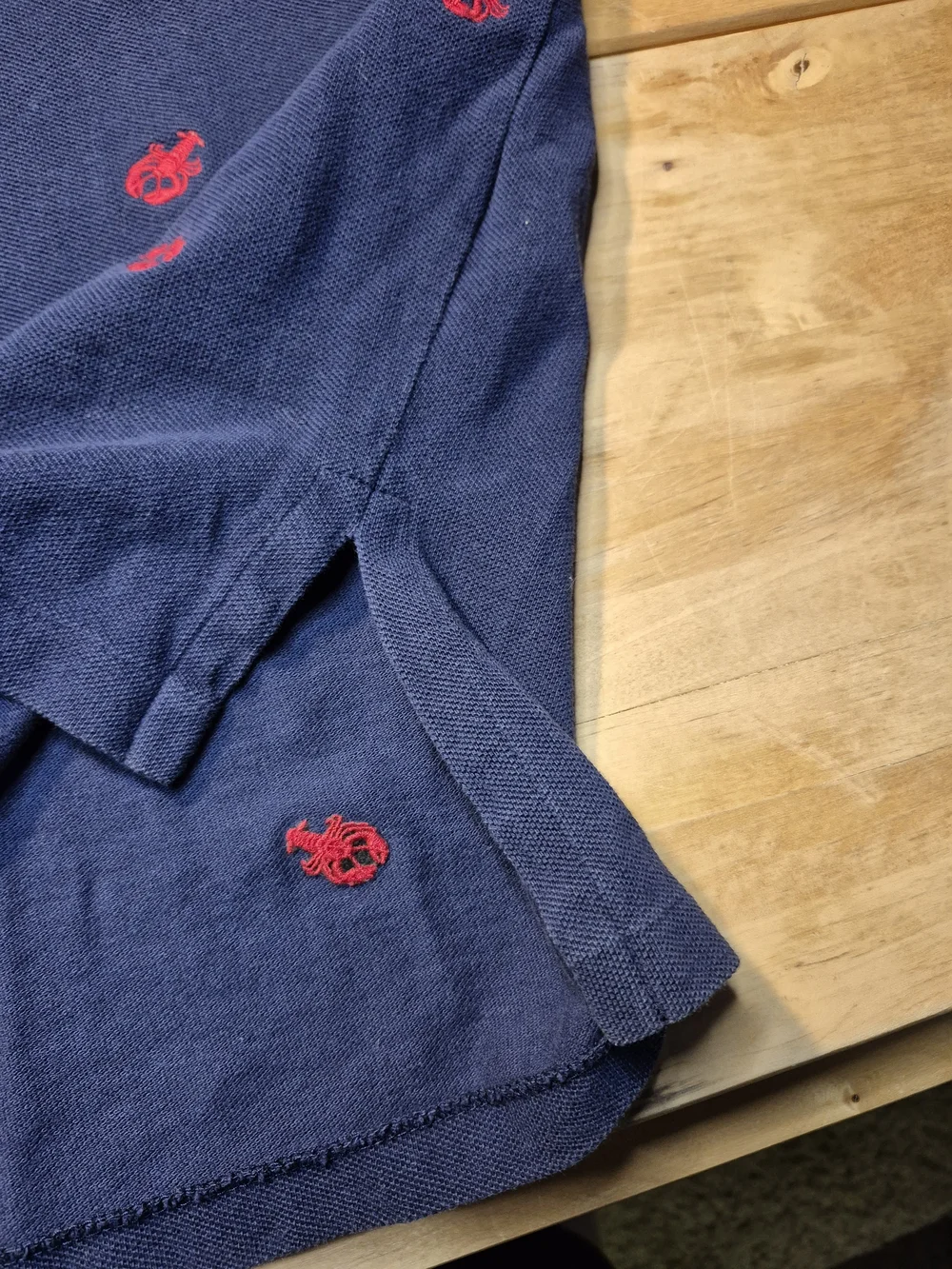 Ralph Lauren Navy Polo with Red Embroidered Lobsters 1821